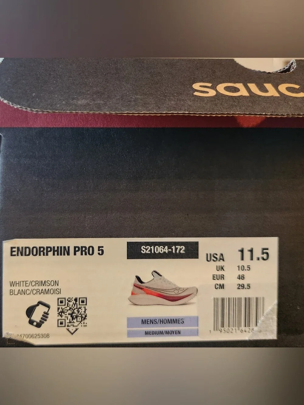 Saucony Endorphin Pro 5 Running Shoes Mens Size 11.5